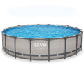 Piscine hors-sol ronde REVO Aqua Grand – Ø427 × 122 cm – 15 232 L – Filtration 3 028 L/h