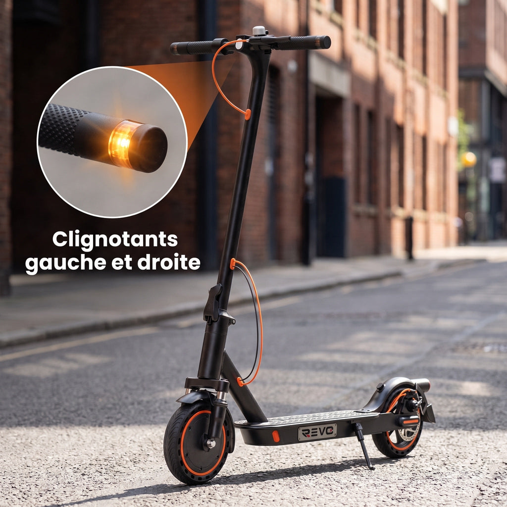 Trottinette Électrique REVO Nova – 350 W (Crête 650 W) – Autonomie 30-35 km – Batterie 36V 7,8 Ah – Pneus 8,5" Nid d'Abeille
