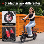 Trottinette électrique REVO Zenith – 500 W – Autonomie 35 km – Batterie 36 V 7,5 Ah – Pneus 12" – Avec siège