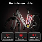 REVO Nomad 26″ Electric Bike – 250W Motor – 35–90 km Range – Removable 36V 10.4Ah Battery – 7 Speeds – Disc Brakes