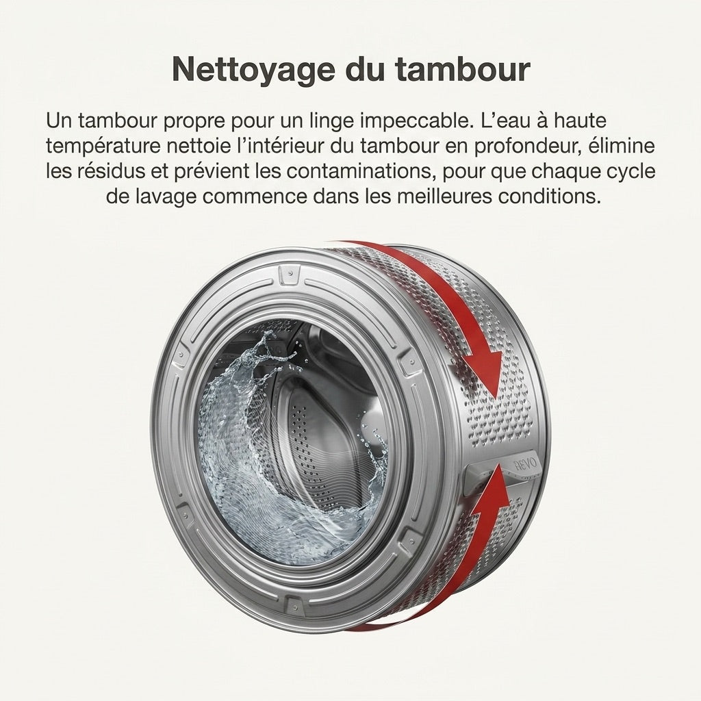 Front-Load Washing Machine REVO Nova 7 – 7 kg Washing Machine – Class A – 1200 rpm – 15 Programs & Steam.