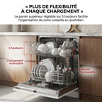 Fully Integrated REVO Integra 60 Dishwasher – 60 cm – 6 Programs – 3 Options – 48 dB – 3-Height Adjustable Basket