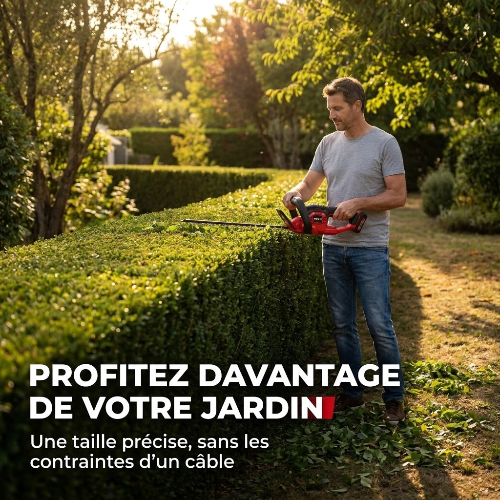 Cordless Hedge Trimmer REVO Silex 55 – 18 V – 55 cm Blade – Cuts up to 19 mm – Up to 75 min Runtime