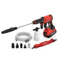 Cordless High-Pressure Washer REVO Jetra 24 – 24 Bar Pressure – Self-Priming – IPX5 – Accessories Included