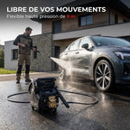 Nettoyeur Haute Pression REVO Atlas 130 – 2 200 W – 130 bars – 450 L/h – Pompe en laiton – Flexible 8 m