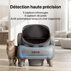 Litière autonettoyante pour chats REVO Serenis 14 – Conception ouverte, bac à déchets 11,23 L, application Wi-Fi & 9 capteurs de sécurité