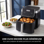 Friteuse à air chaud REVO Crispéo 6 – 2 000 W – Capacité 6,2 L – 6 fonctions de cuisson – Température réglable jusqu’à 180 °C