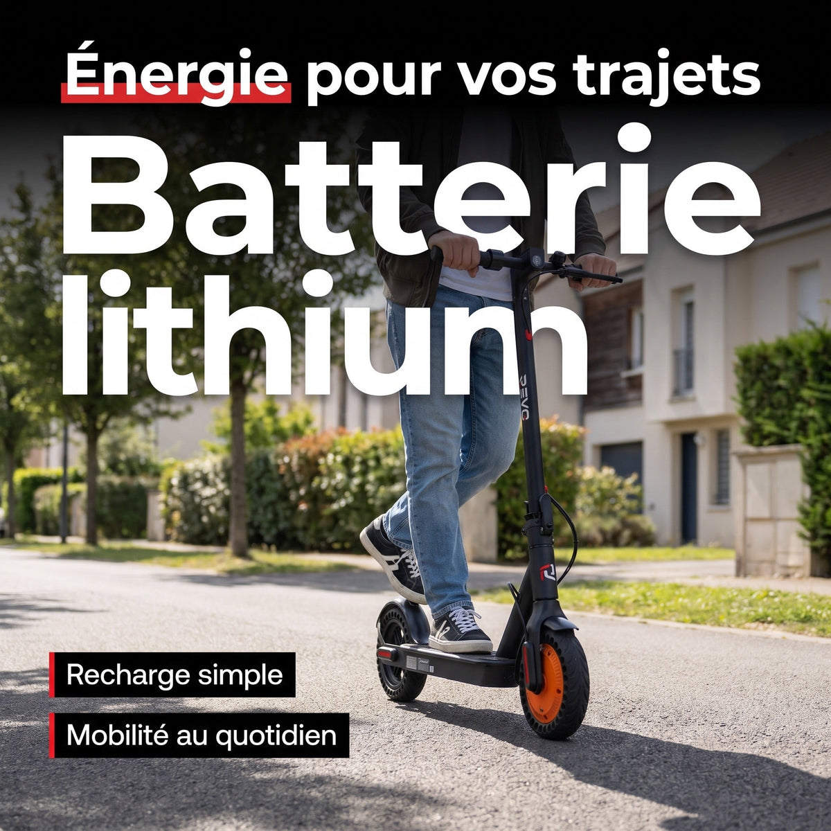 Trottinette électrique REVO Sprinty 350 – Moteur 350 W – Roues 8,5″ – Pliable – Éclairage LED