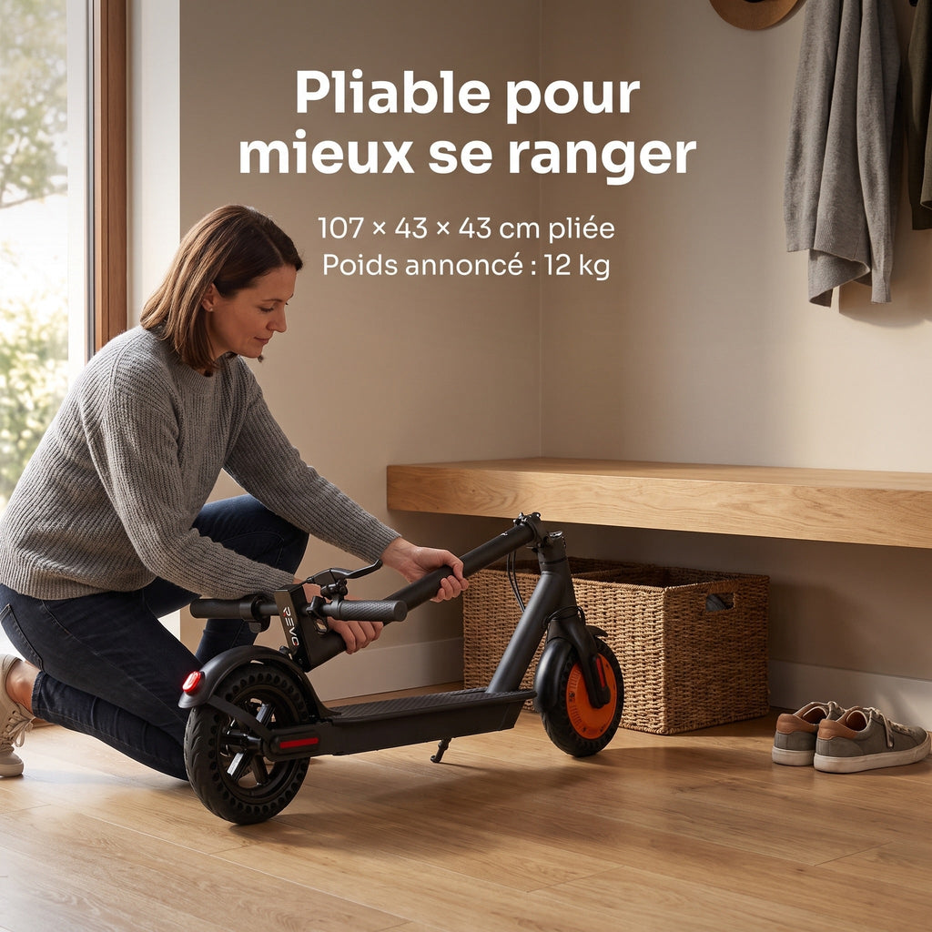 Trottinette électrique REVO Sprinty 350 – Moteur 350 W – Roues 8,5″ – Pliable – Éclairage LED