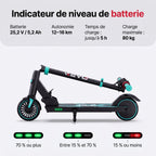 Trottinette électrique pour enfant REVO MiniRide 250 – 250 W – Jusqu’à 20 km/h – Autonomie jusqu’à 16 km – Pliable
