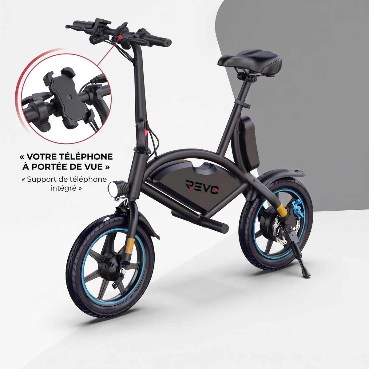 Draisienne électrique REVO UrbanRide 14 – 350 W – 25 km/h – Roues 14" – Bluetooth – Pliable