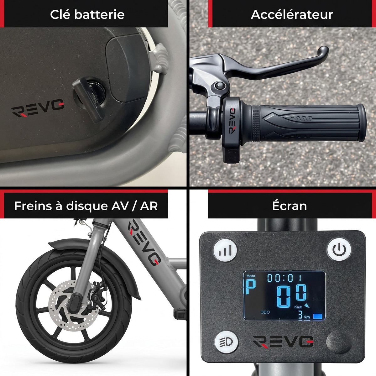 Draisienne électrique REVO Glide 14 – 350 W – Autonomie jusqu'à 15 km – Roues 14″ – Batterie amovible 36 V 5,2 Ah