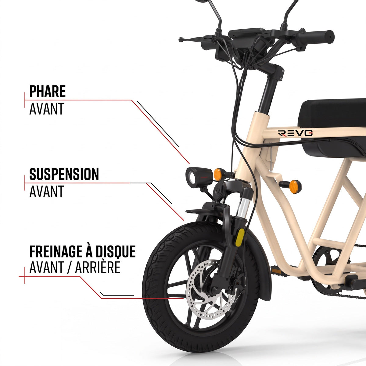 Draisienne électrique REVO Rove 14 – 350 W – Autonomie jusqu’à 40 km – Roues 14" – Batterie amovible 468 Wh