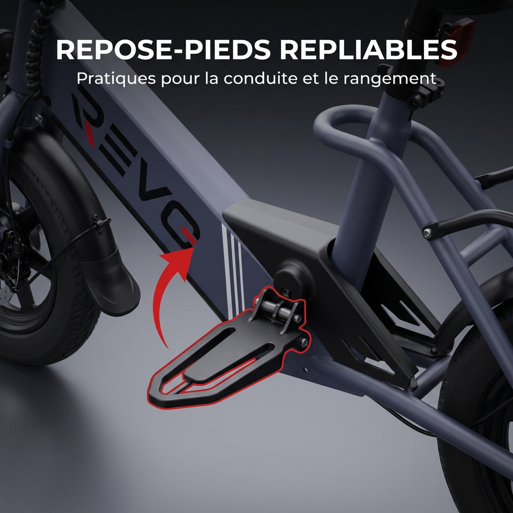 Draisienne électrique REVO Nexo 14 – Pneus 14" – Double frein à disque – Pliable – Charge 120 kg