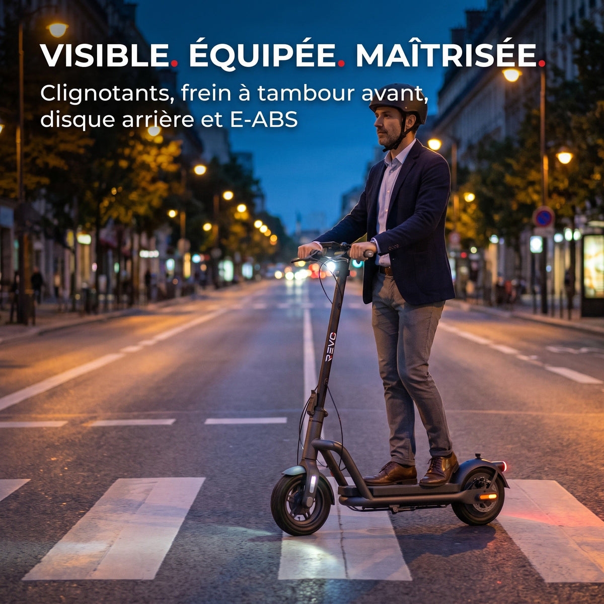 Trottinette Électrique REVO Roam 65 – 1000 W Max – Autonomie jusqu’à 65 km – Batterie 46,8 V 12,5 Ah – Pneus Tout-Terrain 10,5″ & Application