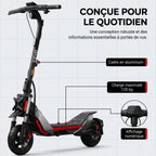 Trottinette électrique REVO Vanguard 11 – 25 km/h – Pneus tout-terrain 11″ – Double suspension – Charge 120 kg