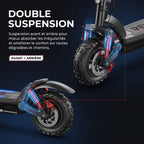 Trottinette Électrique REVO Stride 60 – Autonomie jusqu’à 60 km – Batterie 48 V 15 Ah – Pneus 11″ Tout-Terrain – Double Suspension